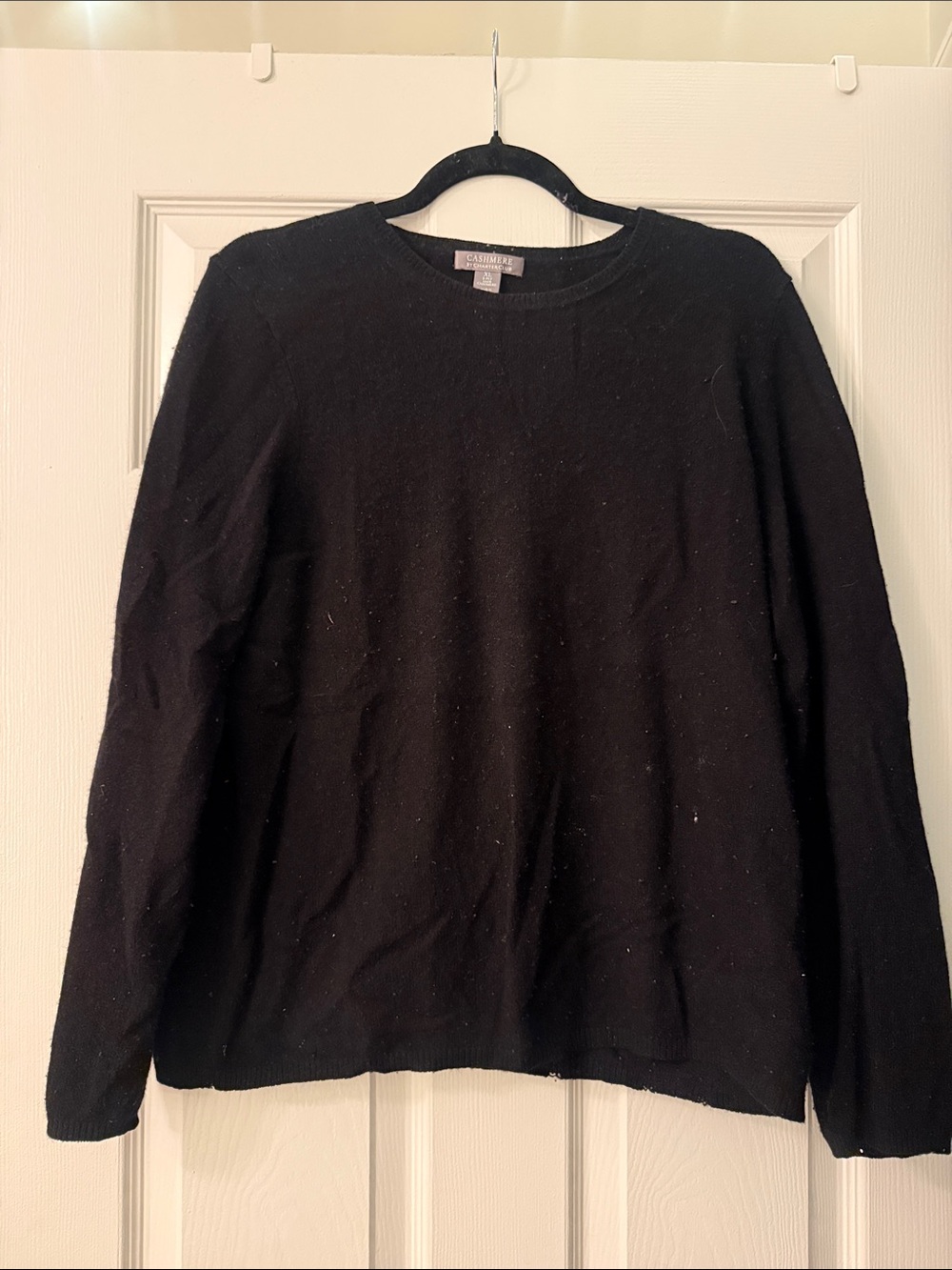 Charter Club Black Crewneck Pullover Sweater